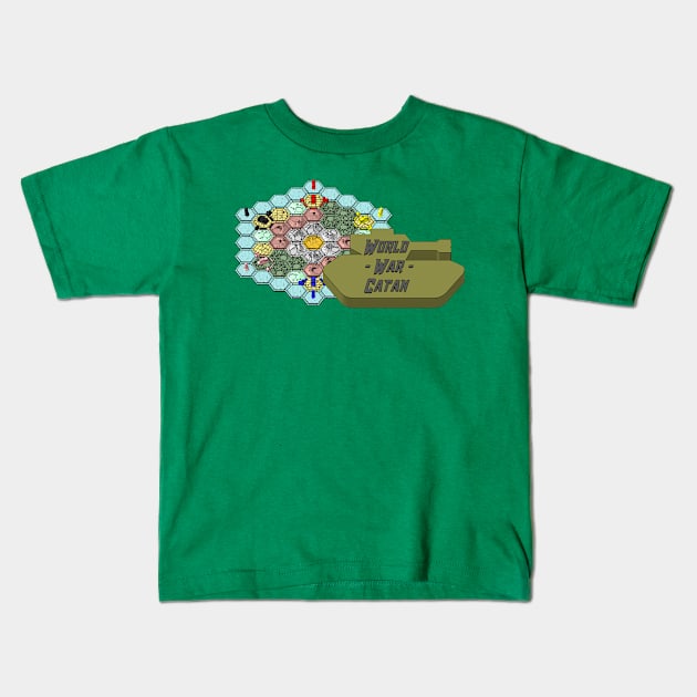 World War Catan Kids T-Shirt by Midnight Sky Games